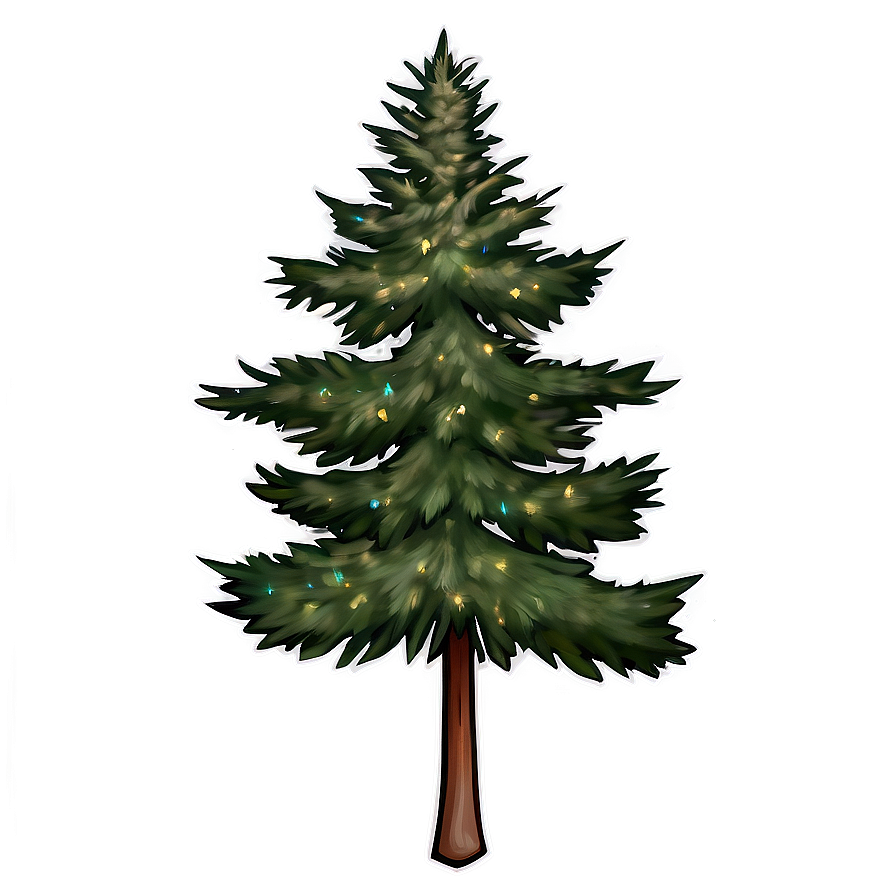 Spruce Tree Under Starry Sky Png Gor99 PNG Image