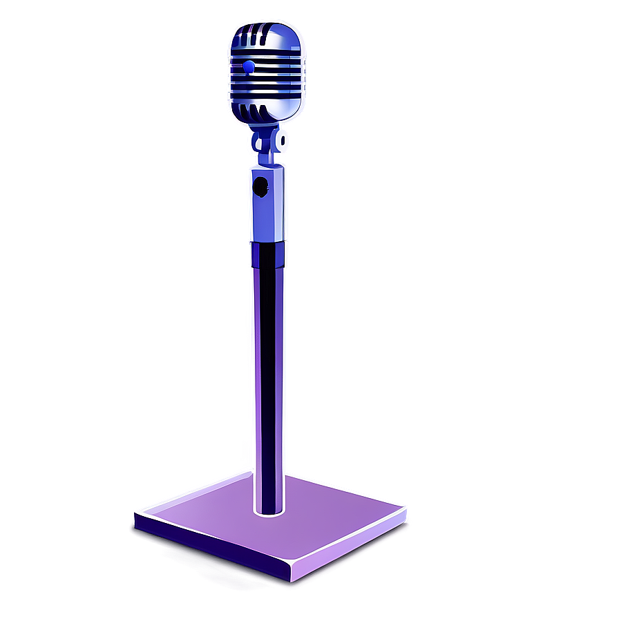 Square Base Microphone On Stand Png Yvd PNG Image