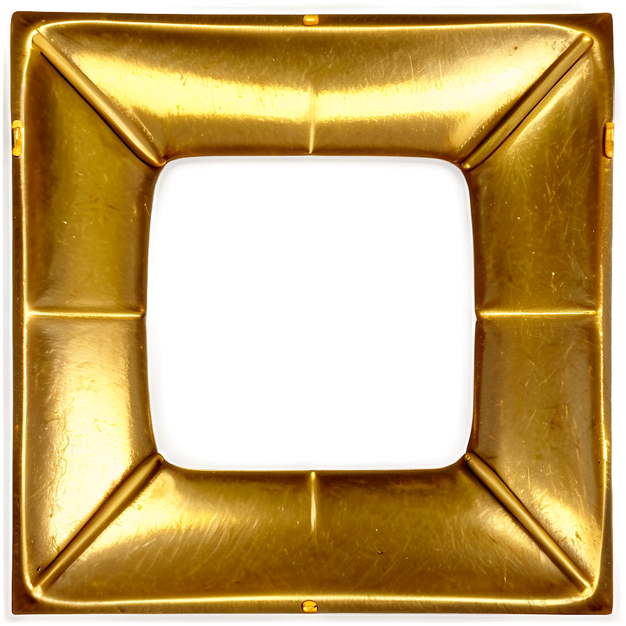 Square Gold Plate Png Prh PNG Image