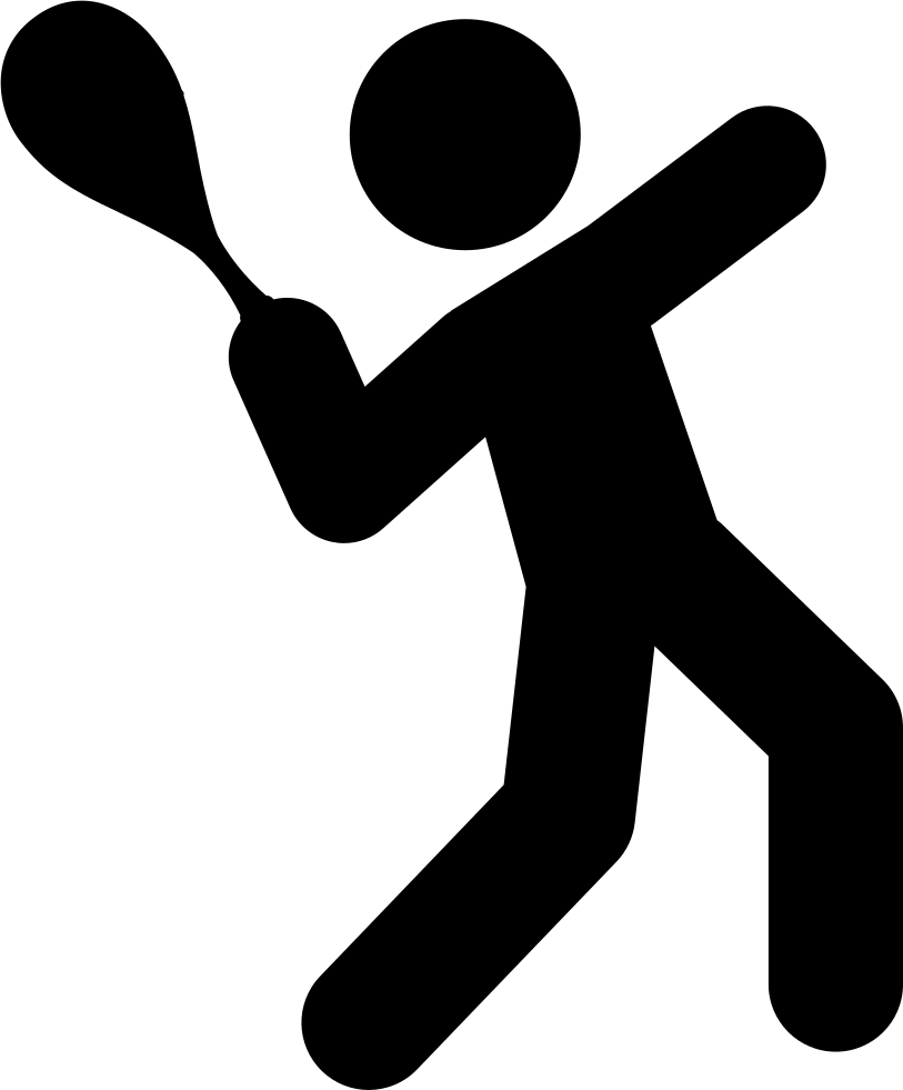 Squash Player Silhouette PNG Image