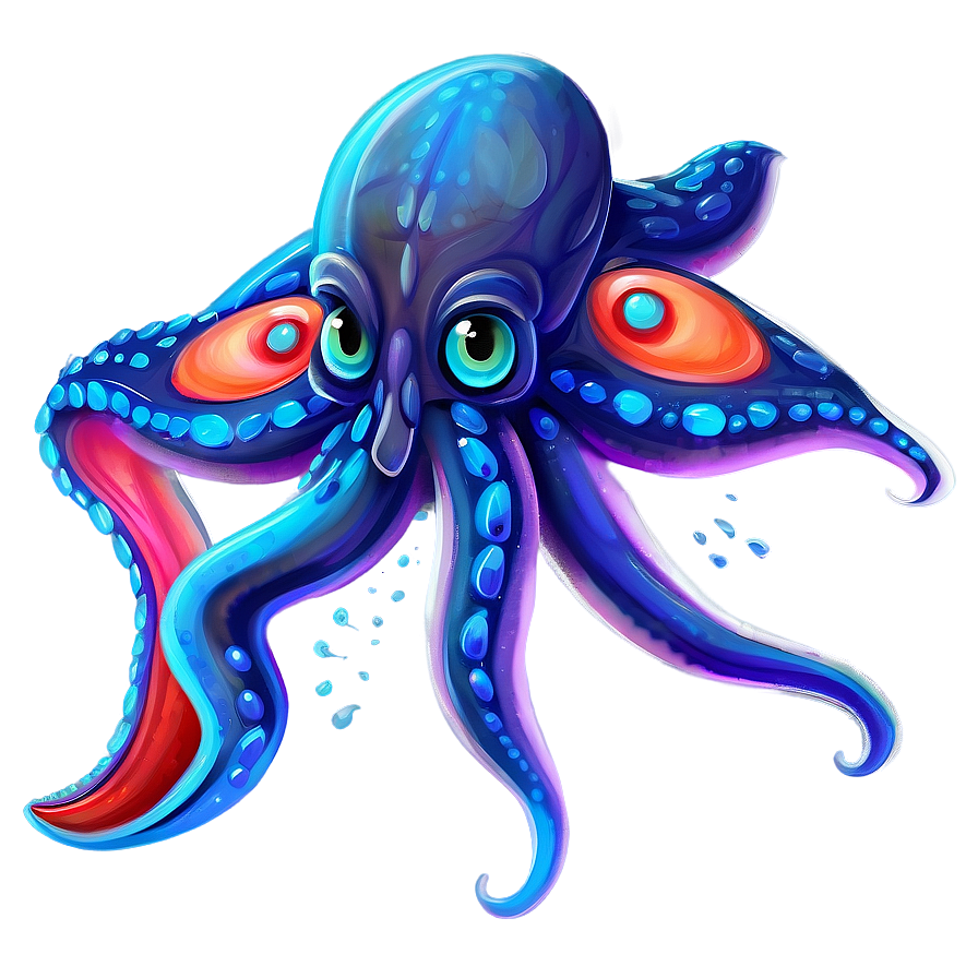 Squid Digital Painting Png 05242024 PNG Image