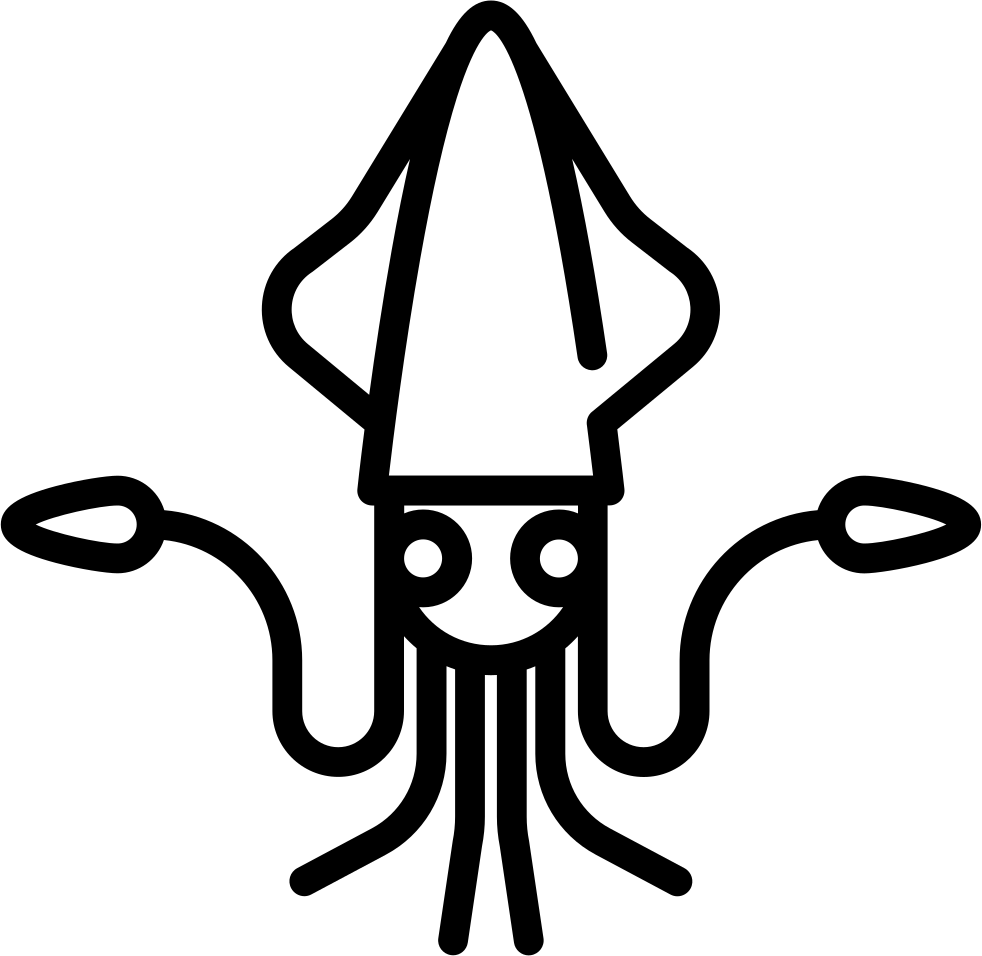 Squid Icon Outline PNG Image