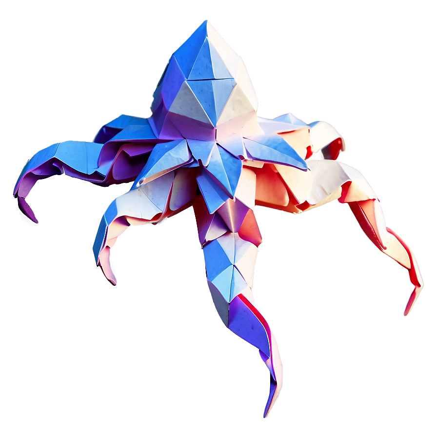 Squid Origami Design Png 05242024 PNG Image