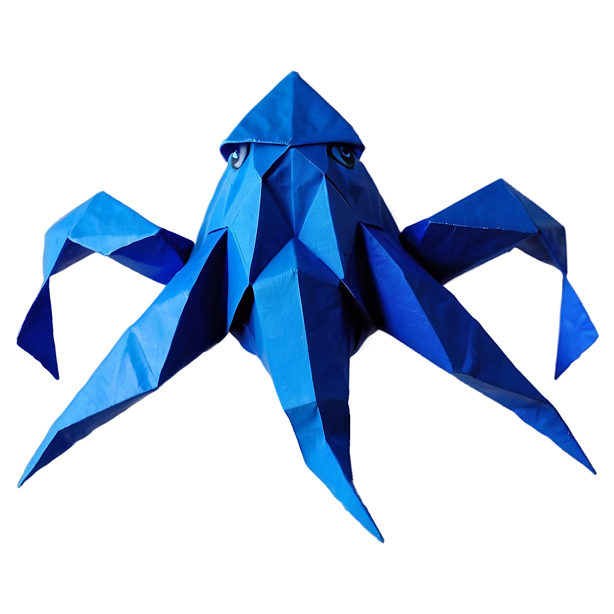 Squid Origami Design Png 05242024 PNG Image