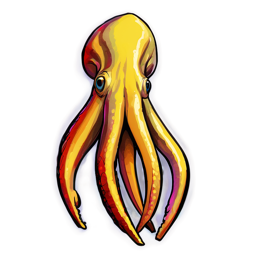 Squid Sketch Design Png 05242024 PNG Image