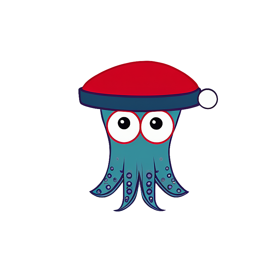 Squid With Hat Cute Png Xiv53 PNG Image