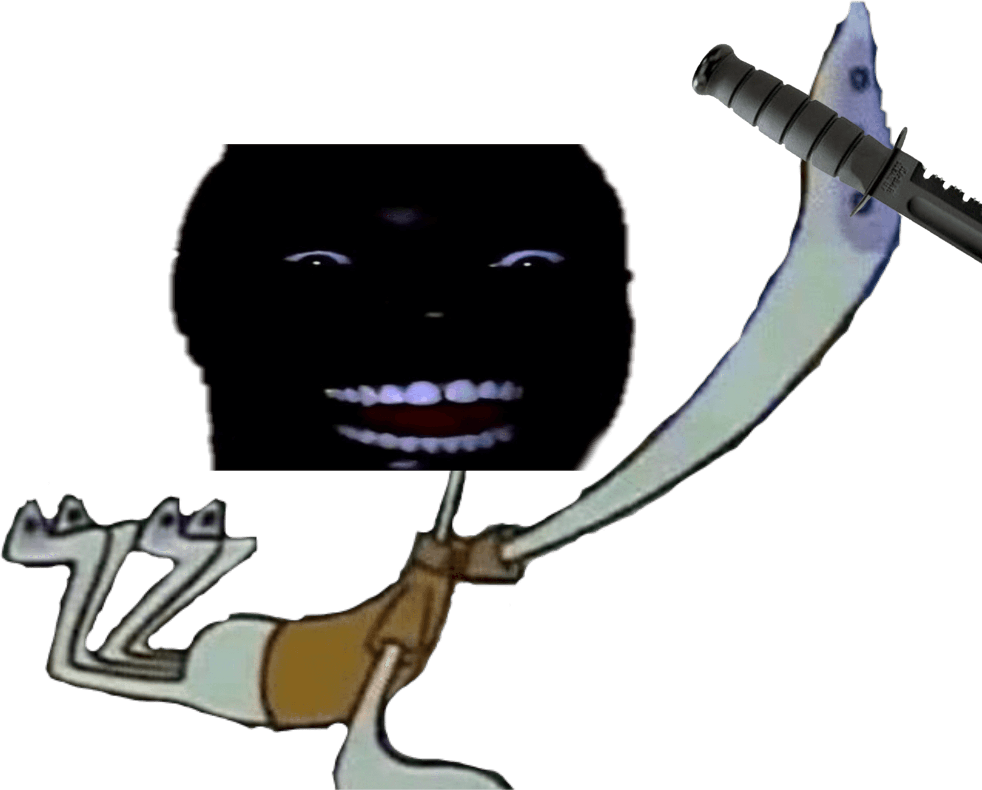 Squidward Bow Arrow Meme PNG Image