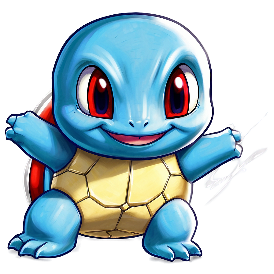 Squirtle Digital Painting Png Kru36 PNG Image