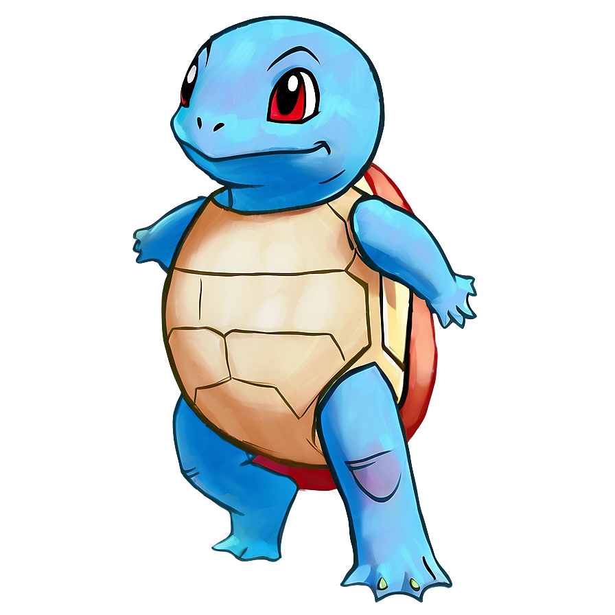 Squirtle Digital Painting Png Yqs8 PNG Image