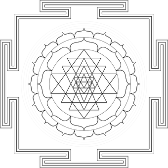 Sri_ Yantra_ Mandala_ Vector_ Art PNG Image