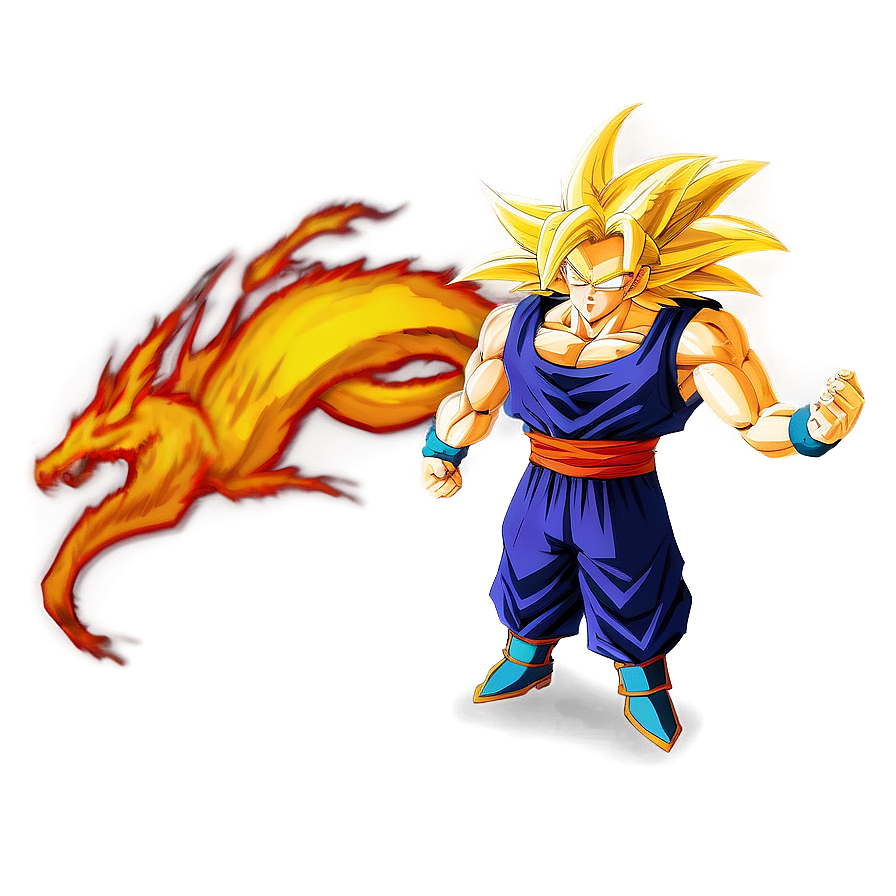 Ssj3 Goku Vs Villains Png Coj53 PNG Image