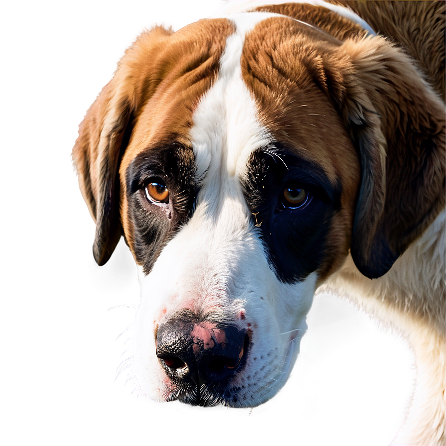 St Bernard In Snow Png Lls28 PNG Image