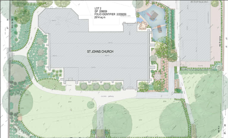 St Johns Church Landscaping Plan PNG Image