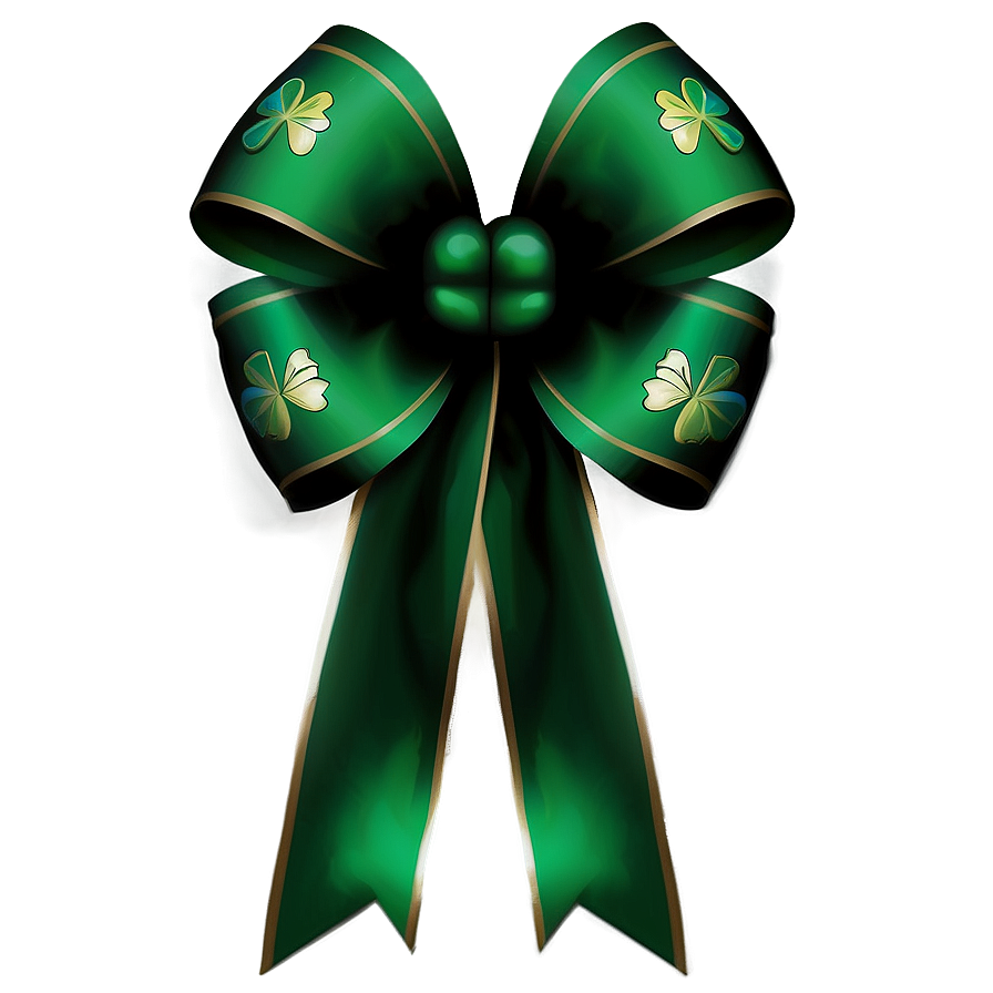 St. Patrick's Green Bow Png Vjc53 PNG Image