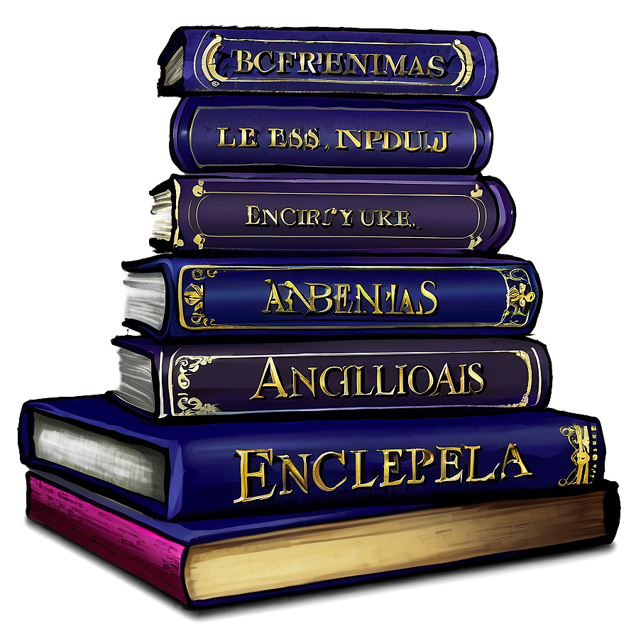 Stack Of Encyclopedias Png Woy57 PNG Image