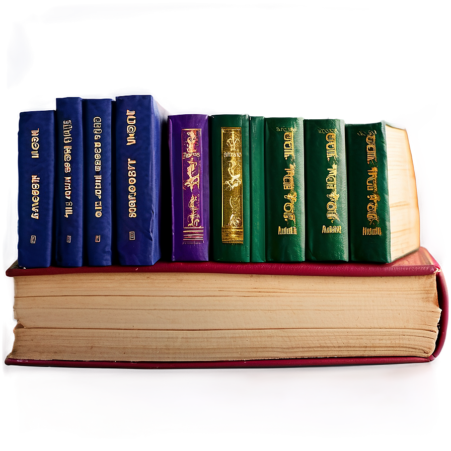 Stack Of Language Learning Books Png Ntf PNG Image