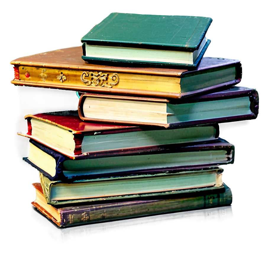 Stacked Books C PNG Image