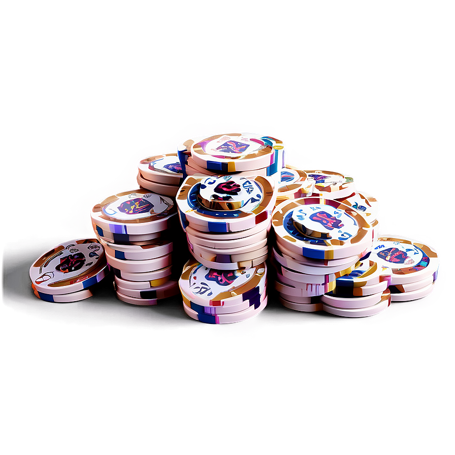 Stacked Casino Chips PNG Image