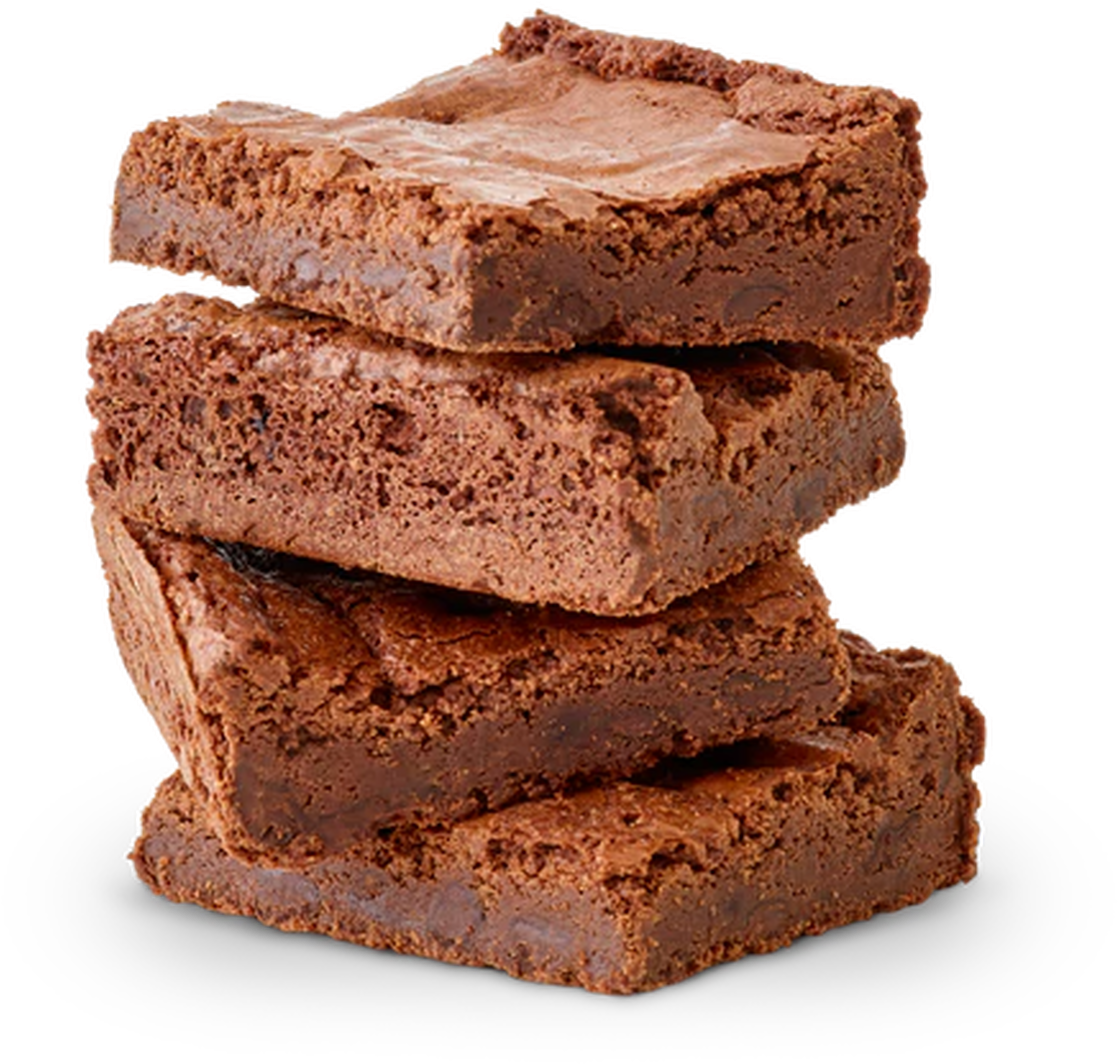 Stacked Chocolate Brownies PNG Image