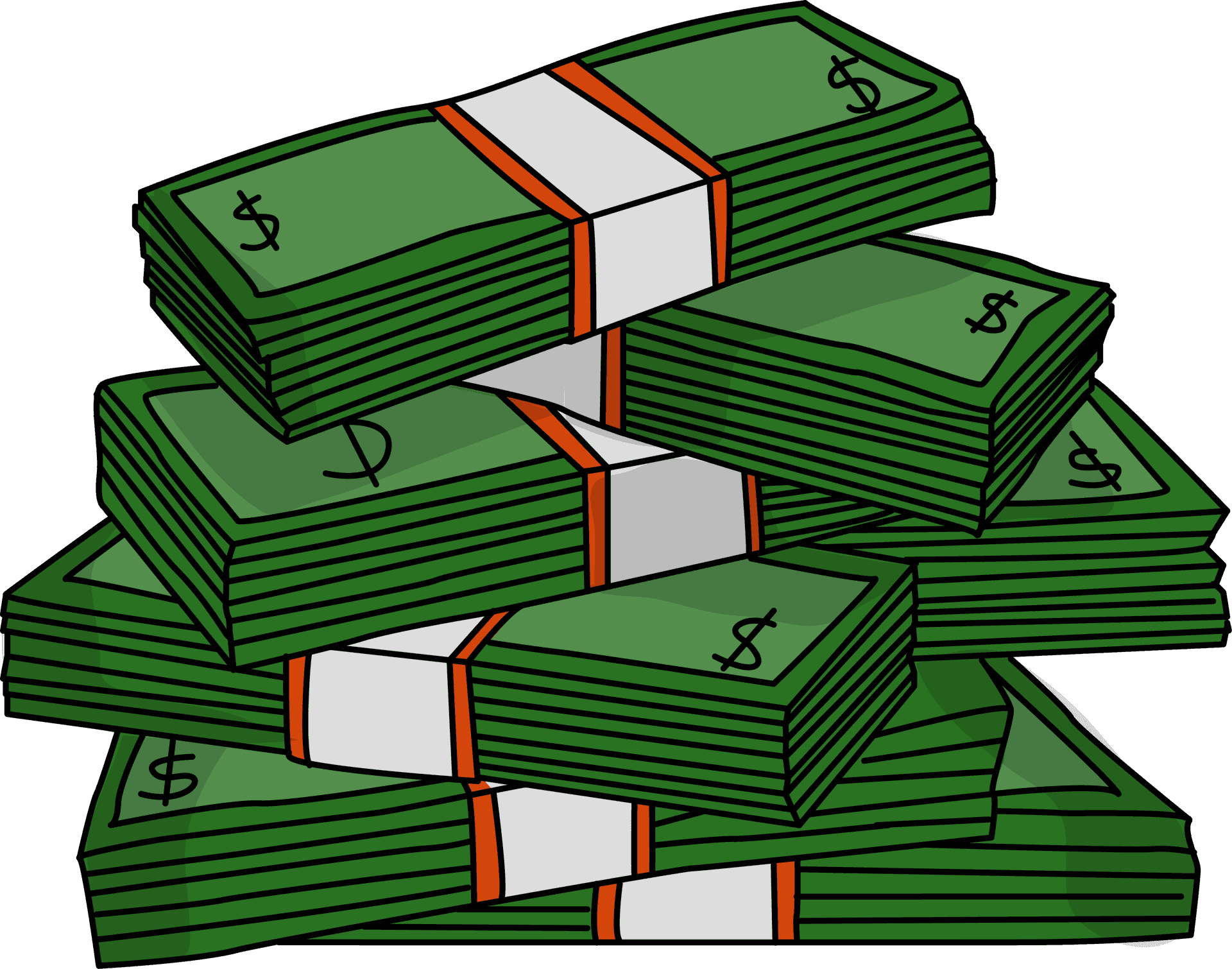 Stacked Currency Illustration PNG Image