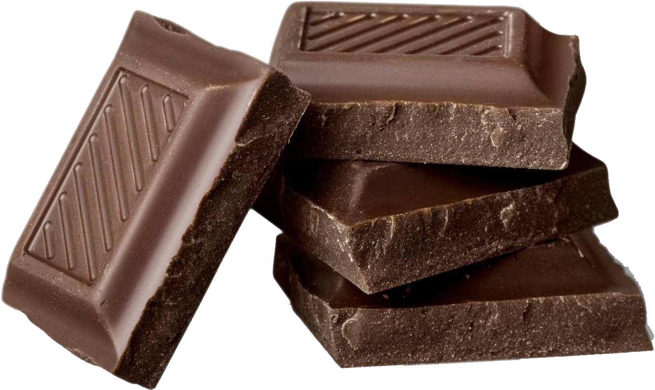 Stacked Dark Chocolate Bars PNG Image