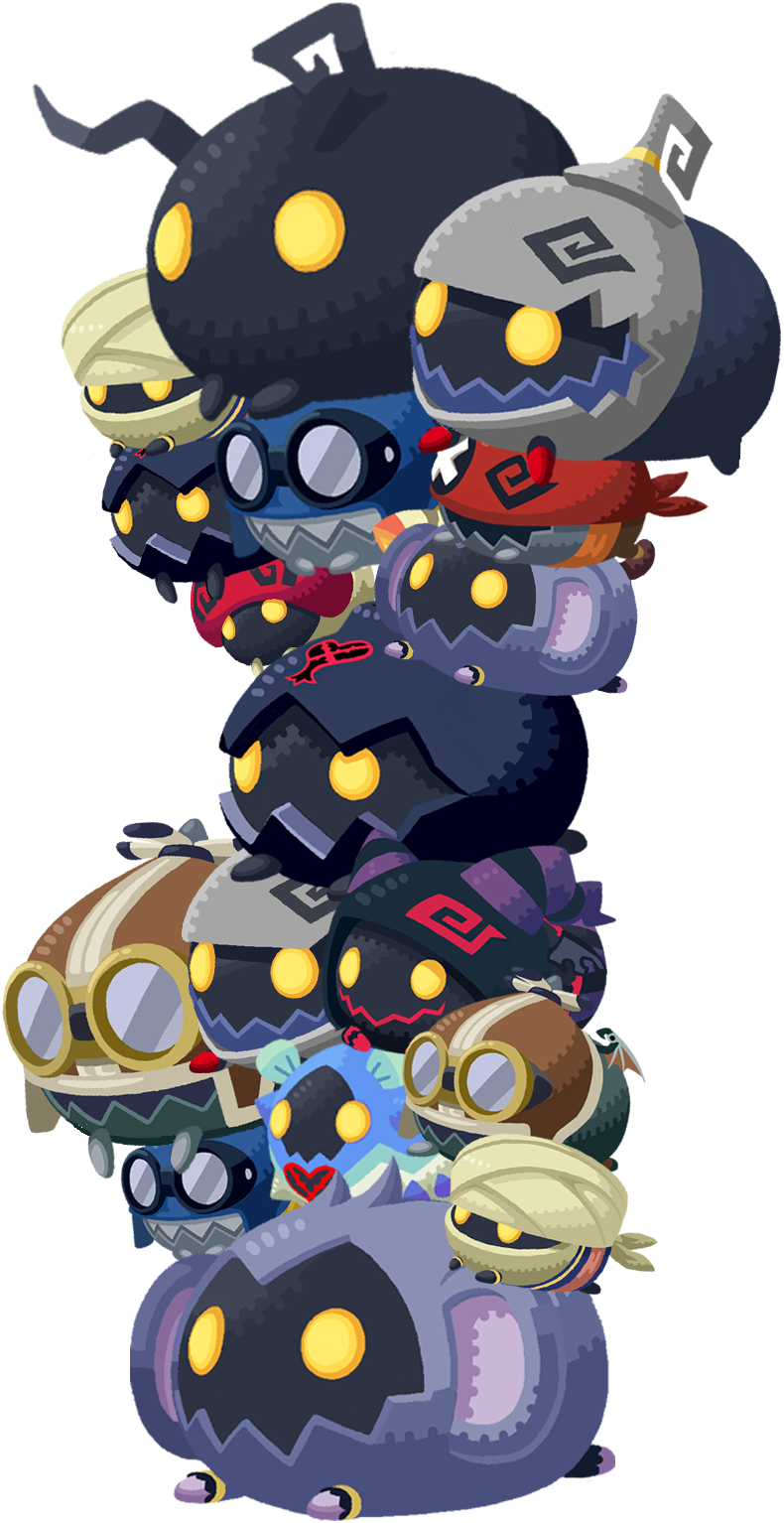 Stacked Heartless Tsum Tsums PNG Image