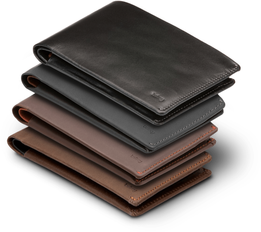 Stacked Leather Wallets Variety PNG Image