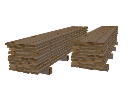 Stacked Lumber Piles3 D Rendering PNG Image