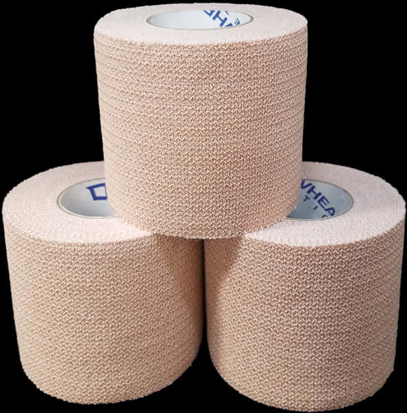 Stacked Medical Bandage Rolls PNG Image