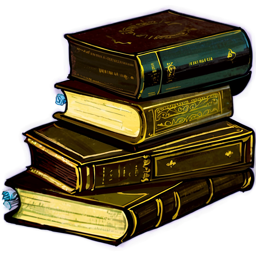 Stacked Old Books Png 06132024 PNG Image