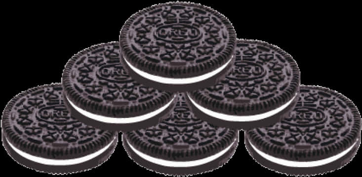 Stacked Oreo Cookies PNG Image