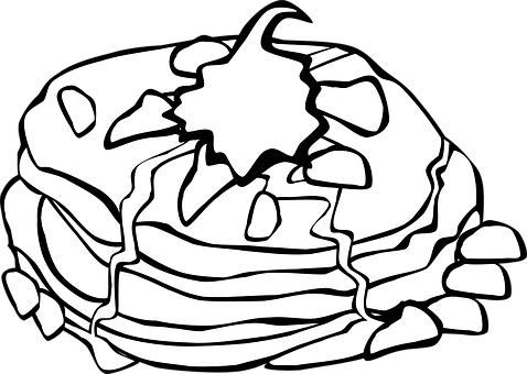 Stacked Pancakes Vector Illustration PNG Image