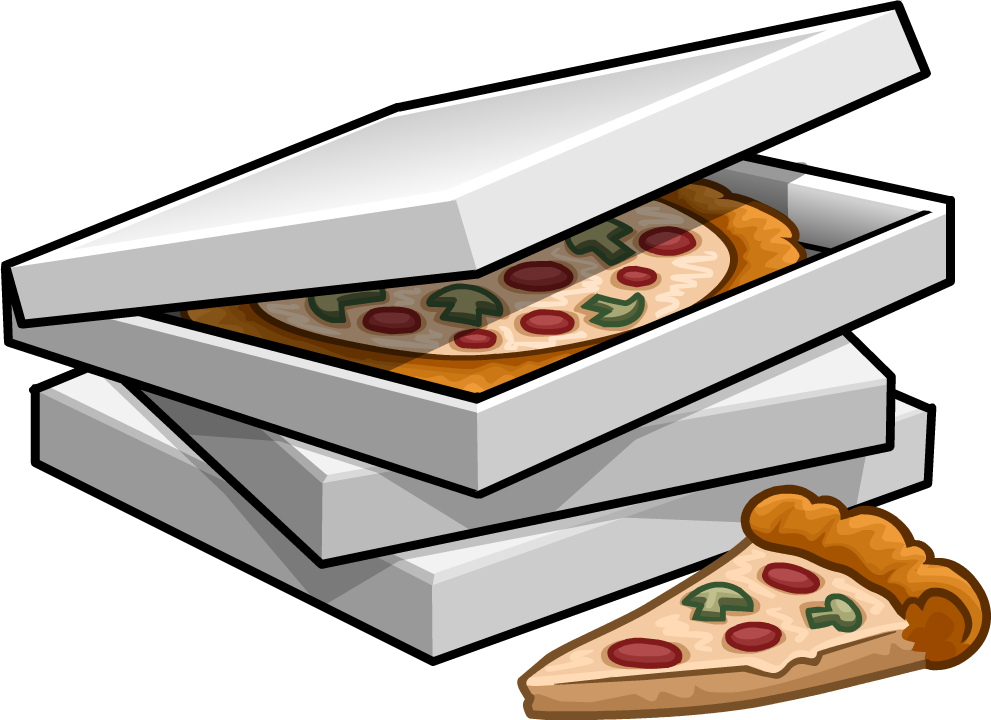 Stacked Pizza Boxeswith Slice PNG Image