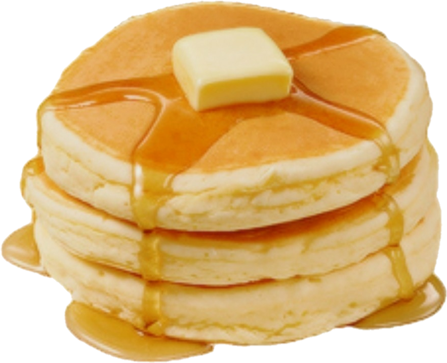 Stackof Buttermilk Pancakeswith Syrupand Butter.png PNG Image