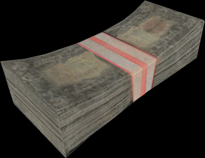 Stackof Cash3 D Rendering PNG Image