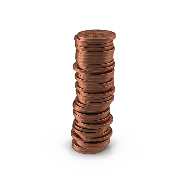 Stackof Pennieson Transparent Background PNG Image