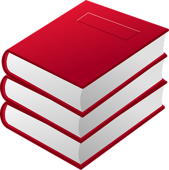 Stackof Red Books Graphic PNG Image