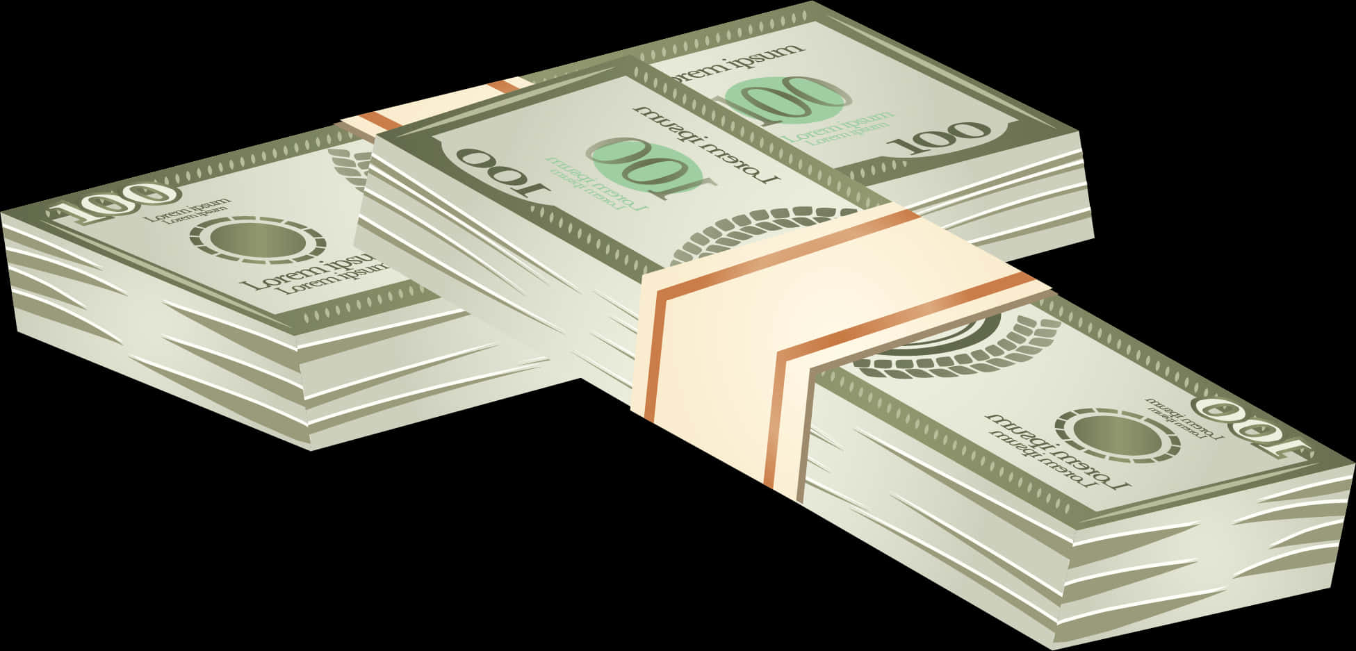 Stacksof Cash Illustration PNG Image