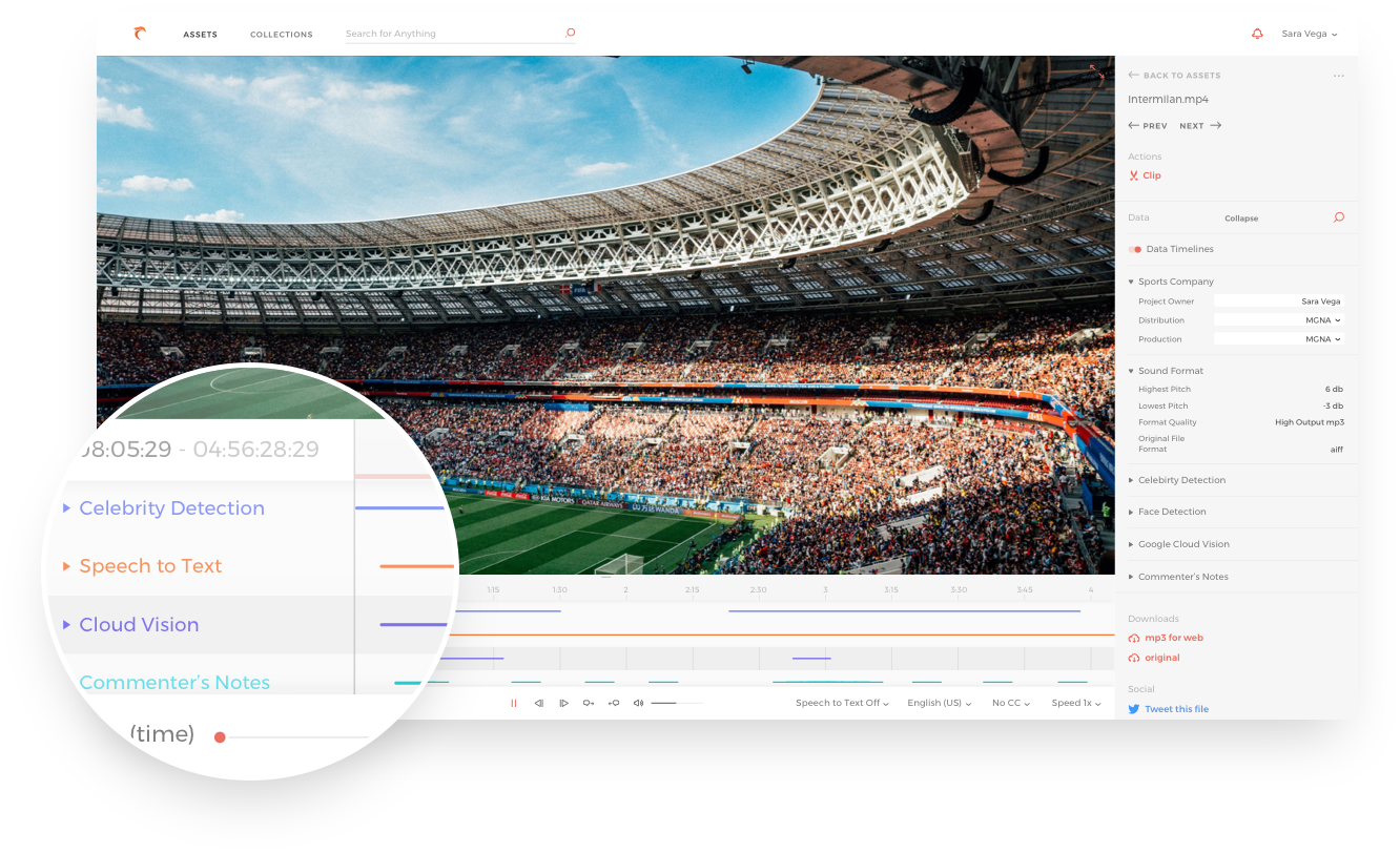 Stadium Video Analysis Interface PNG Image