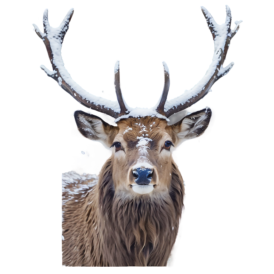 Stag In Snow Png 06292024 PNG Image