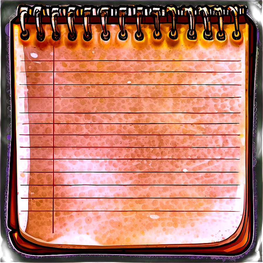 Stained Notebook Paper Png 5 PNG Image