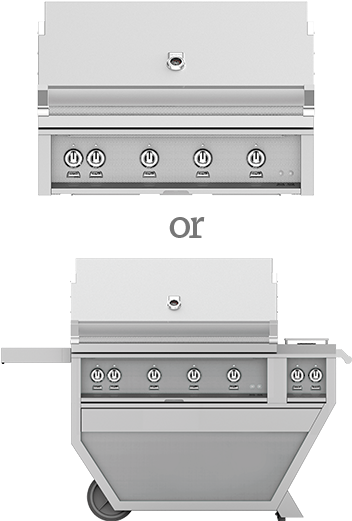 Stainless Steel Built In Versus Freestanding Grill PNG Image