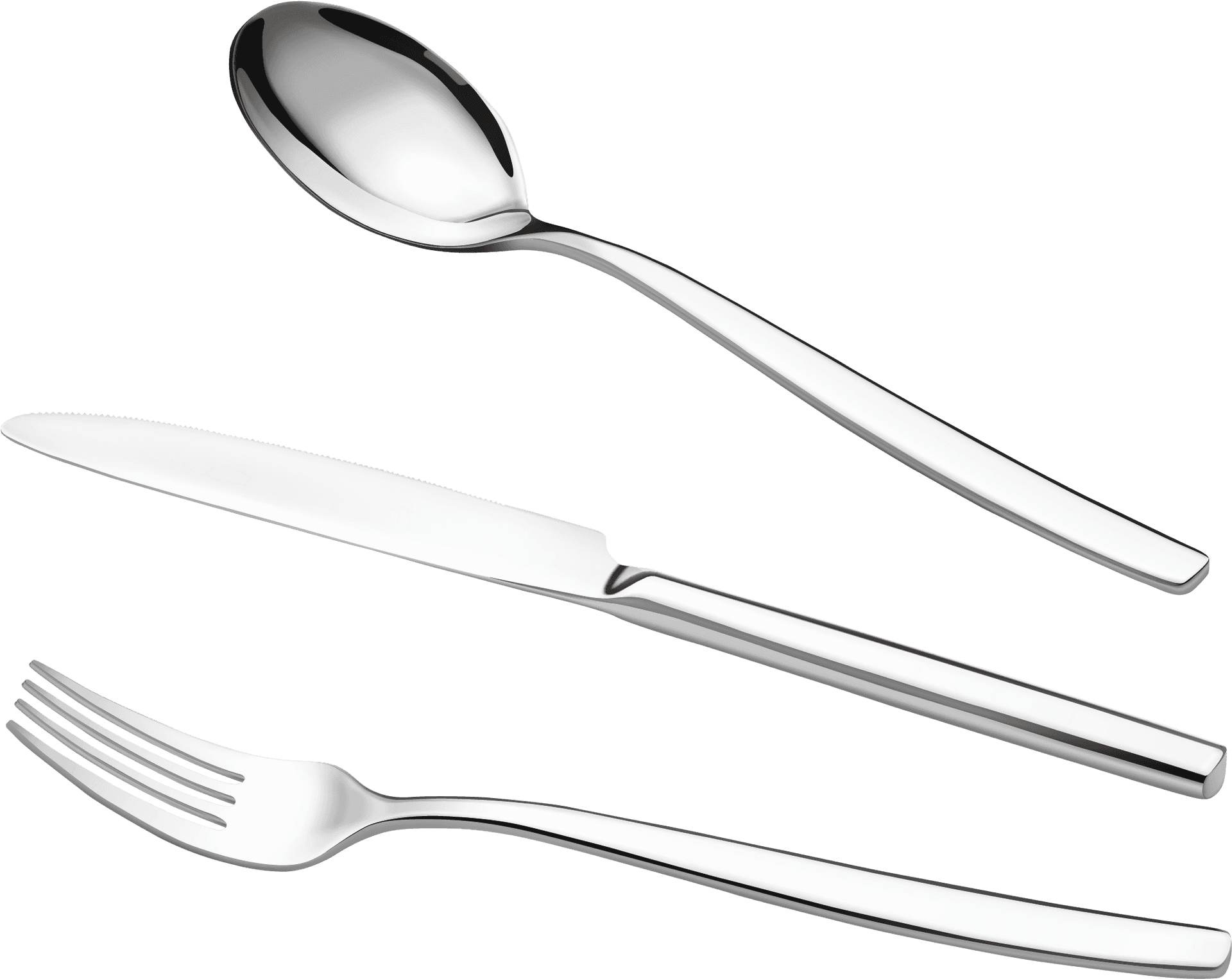 Stainless Steel Cutlery Set PNG Image