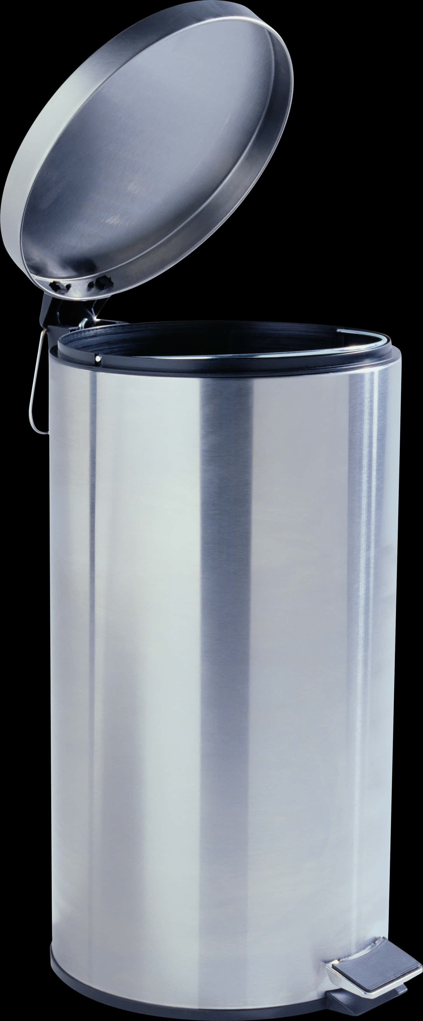 Stainless Steel Pedal Trash Can PNG Image