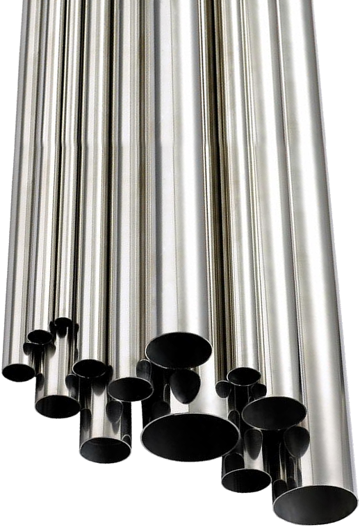 Stainless Steel Pipes Collection PNG Image