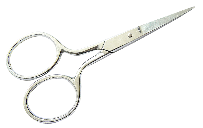 Stainless Steel Scissors Isolated PNG Image