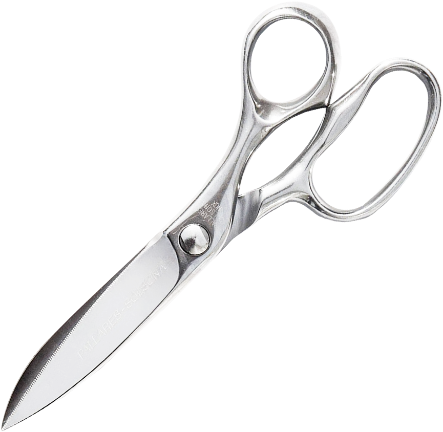 Stainless Steel Scissors Isolated PNG Image