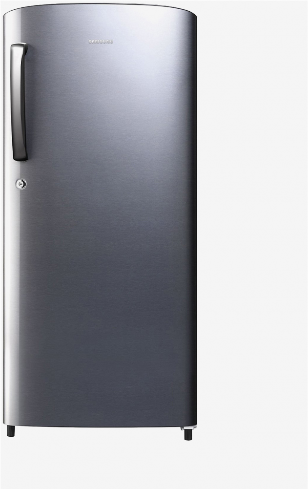 Stainless Steel Single Door Refrigerator PNG Image