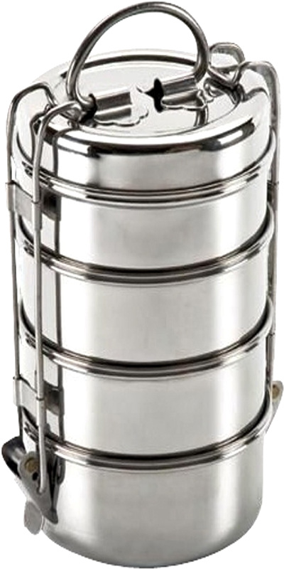 Stainless Steel Tiffin Box PNG Image