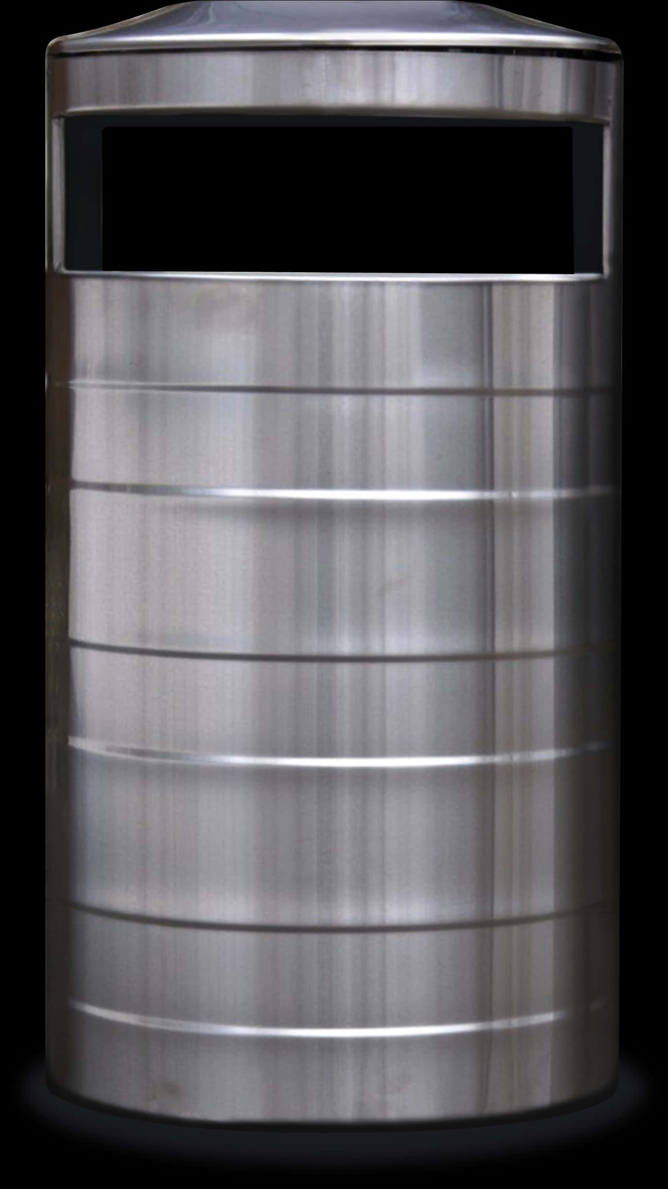 Stainless Steel Trash Can PNG Image